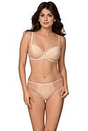 Push-up bra, elastic microfiber, lace shoulder straps, A to G-cup